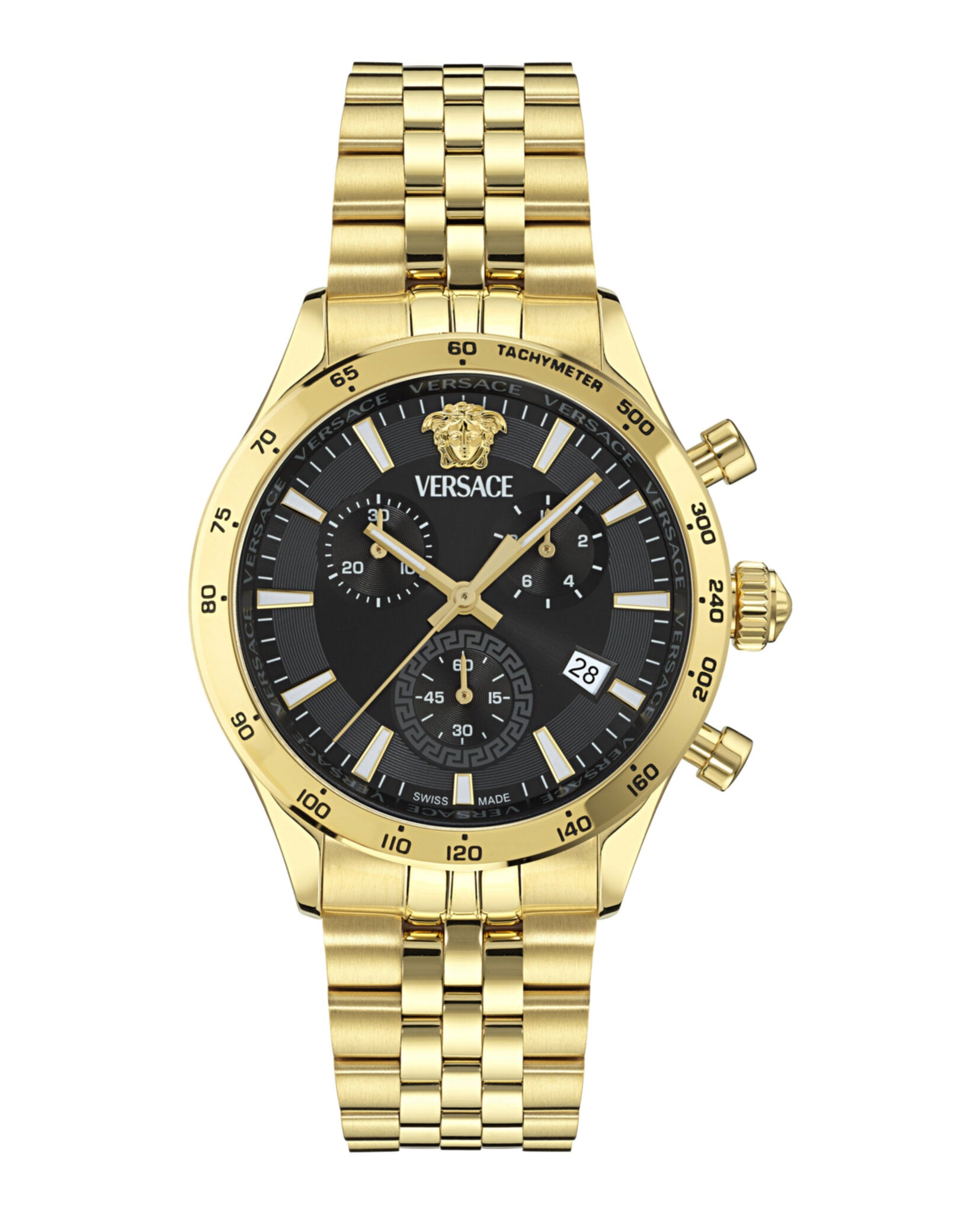Versace Mens Hellenyium 42mm Bracelet Fashion Watch
