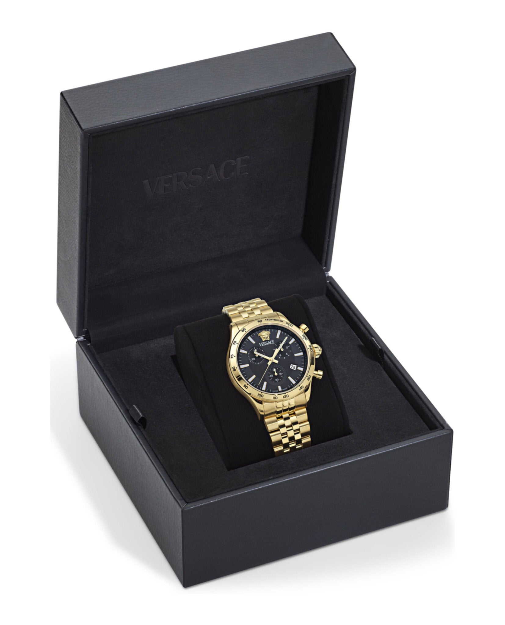Versace Mens Hellenyium 42mm Bracelet Fashion Watch