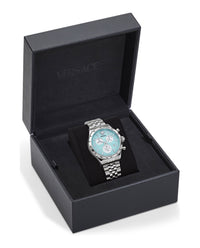 Versace Mens Stainless Steel 40mm Bracelet Fashion Watch