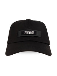 Versace Jeans Couture Black Logo Patch Baseball Cap – Cotton Hat-One Size