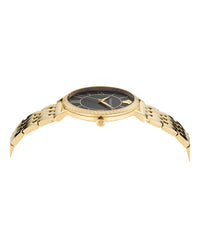Versace Mens Gold 42mm Bracelet Fashion Watch
