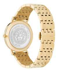 Versace Mens Gold 42mm Bracelet Fashion Watch