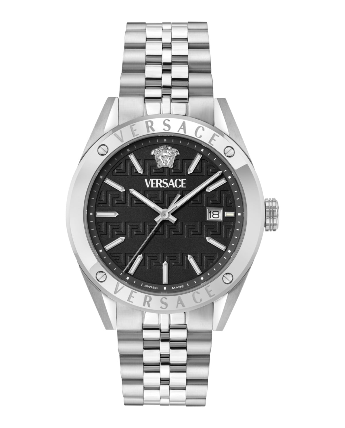 Versace Mens Stainless Steel 41mm Bracelet Fashion Watch