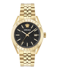 Versace Mens Gold 41mm Bracelet Fashion Watch
