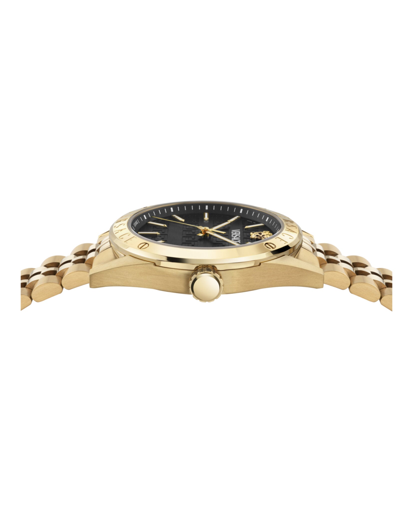Versace Mens Gold 41mm Bracelet Fashion Watch