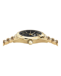 Versace Mens Gold 41mm Bracelet Fashion Watch