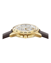 Versace Versace Mens  Gold 44mm Strap Fashion Watch