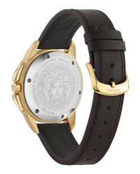 Versace Versace Mens  Gold 44mm Strap Fashion Watch