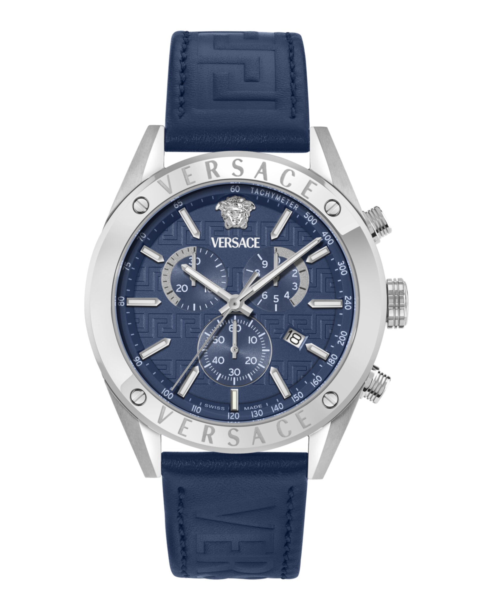 Versace Mens 44mm Strap Fashion Watch