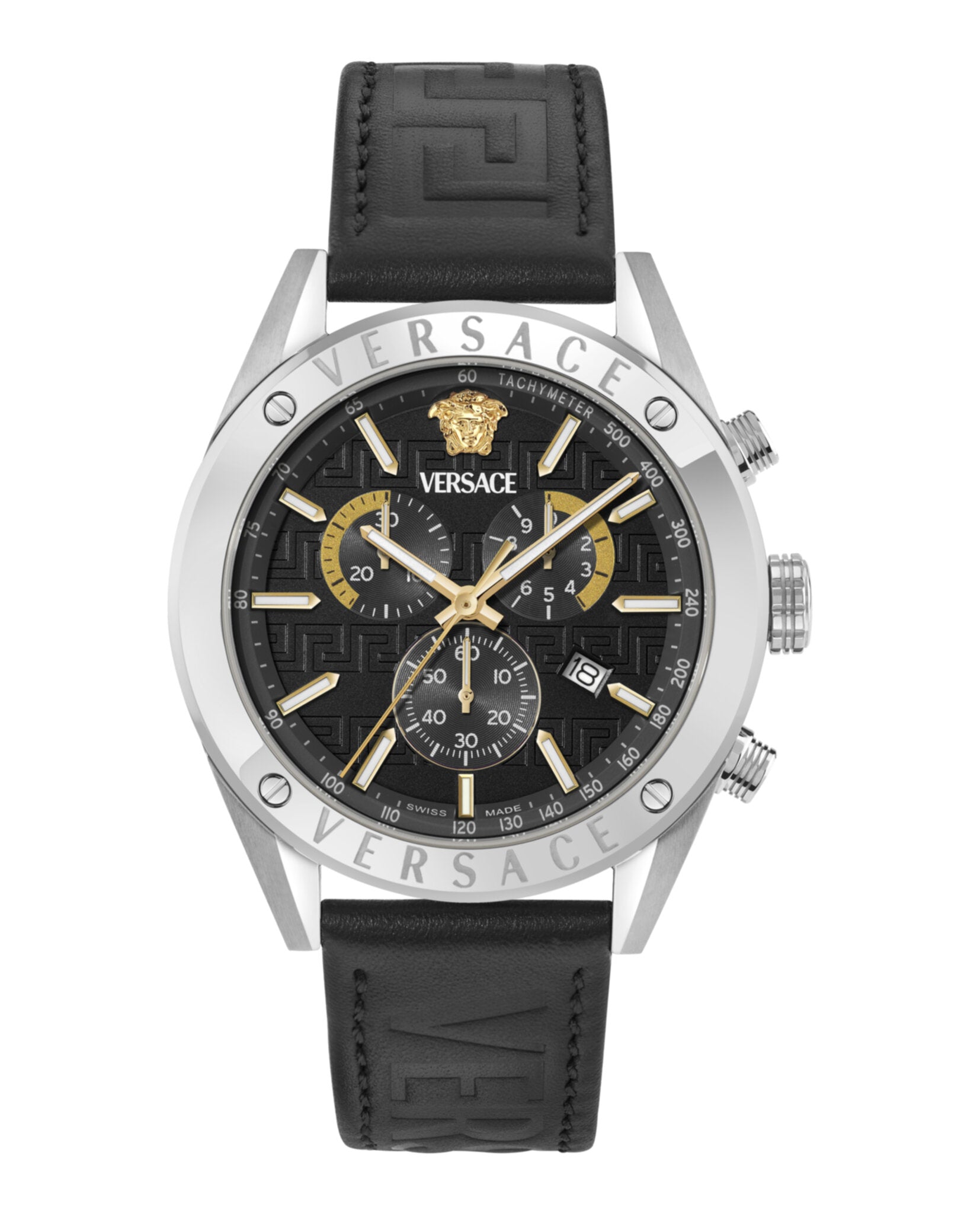 Versace Mens 44mm Strap Fashion Watch