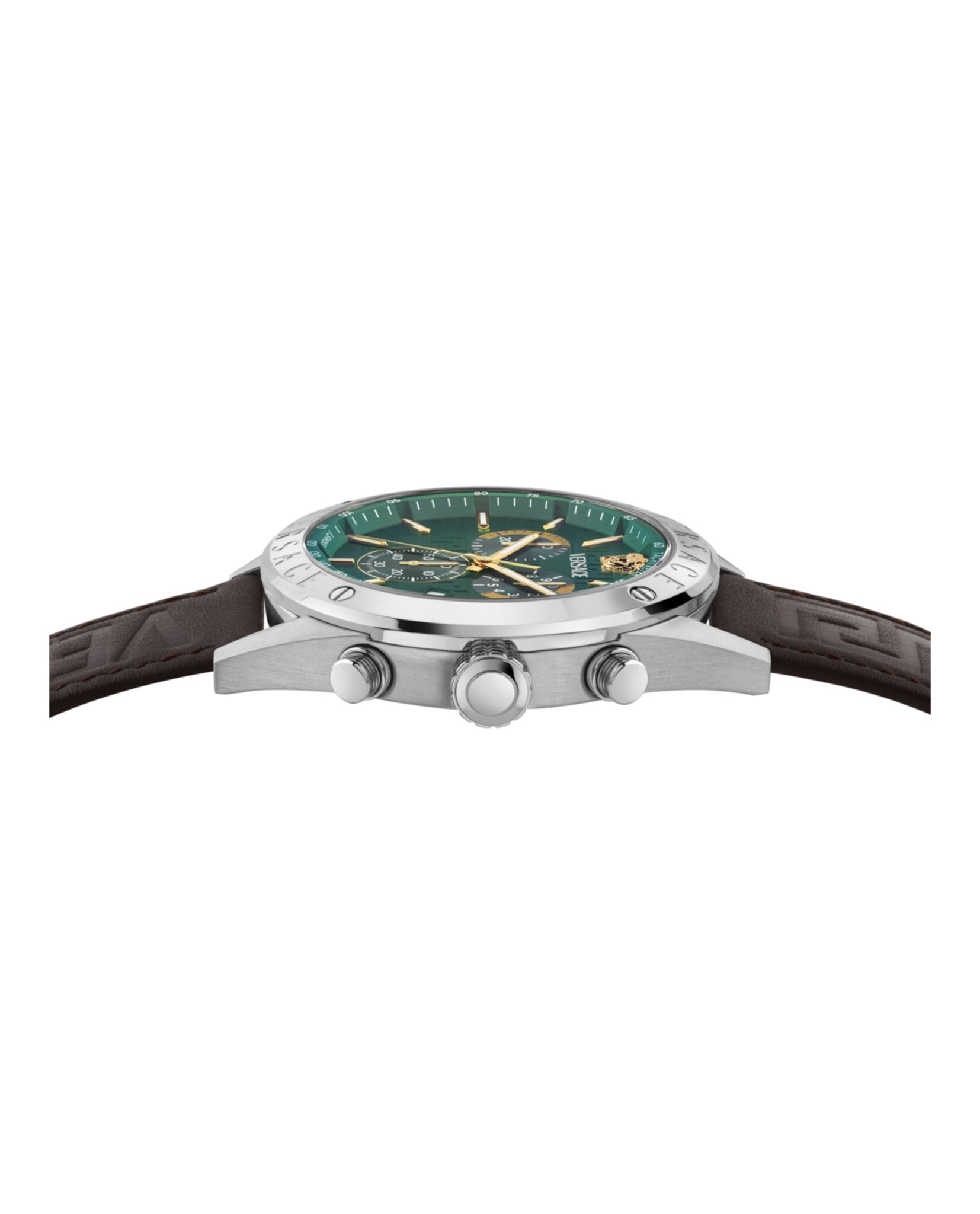 Versace Mens Stainless Steel 44mm Strap Fashion Watch