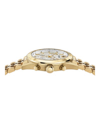 Versace Mens Gold 44mm Bracelet Fashion Watch
