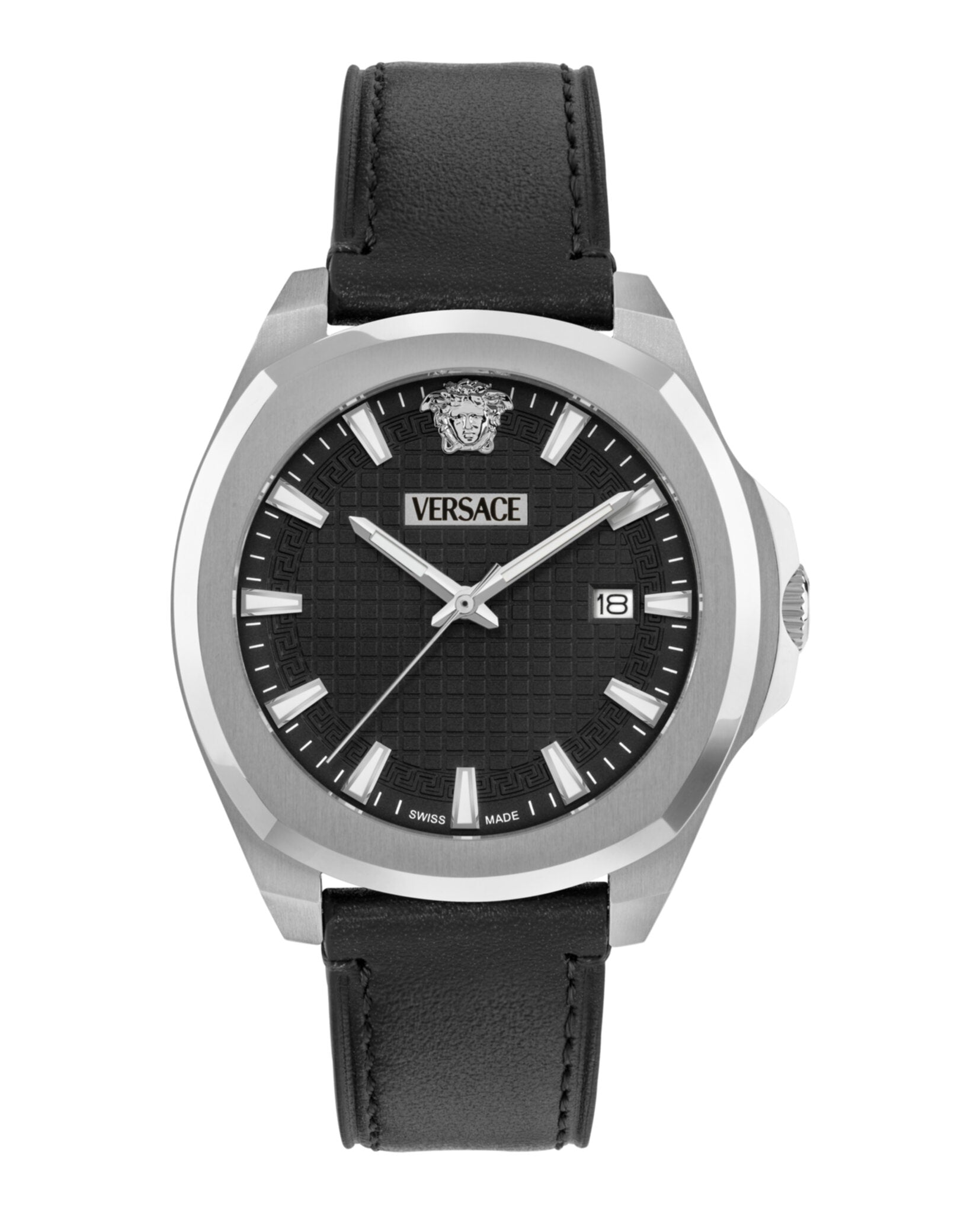 Versace Mens Stainless Steel 42mm Strap Fashion Watch