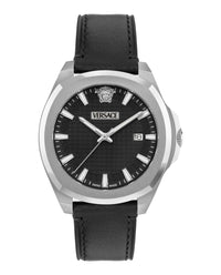 Versace Mens Stainless Steel 42mm Strap Fashion Watch