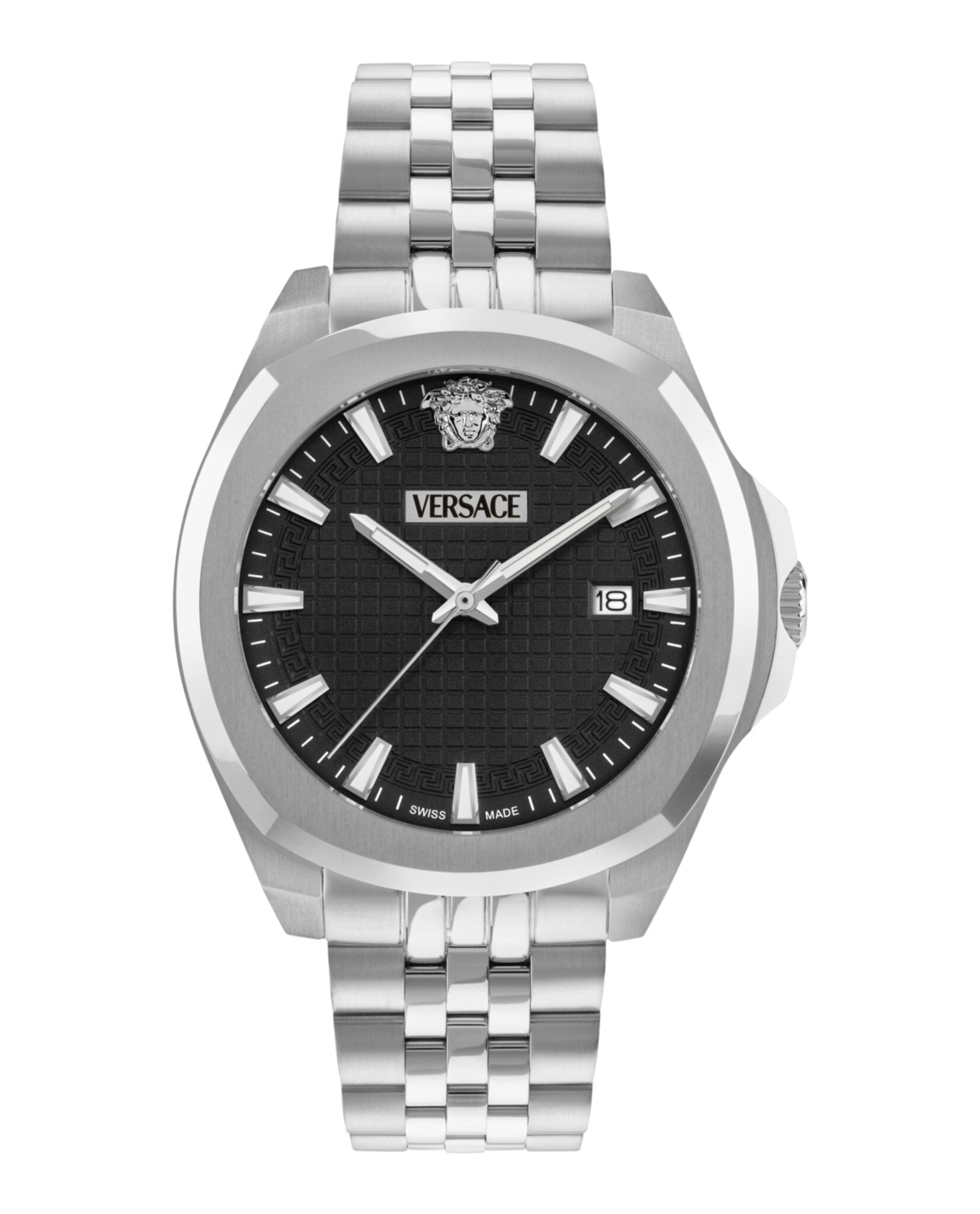 Versace Versace Mens  Stainless Steel 42mm Bracelet Fashion Watch