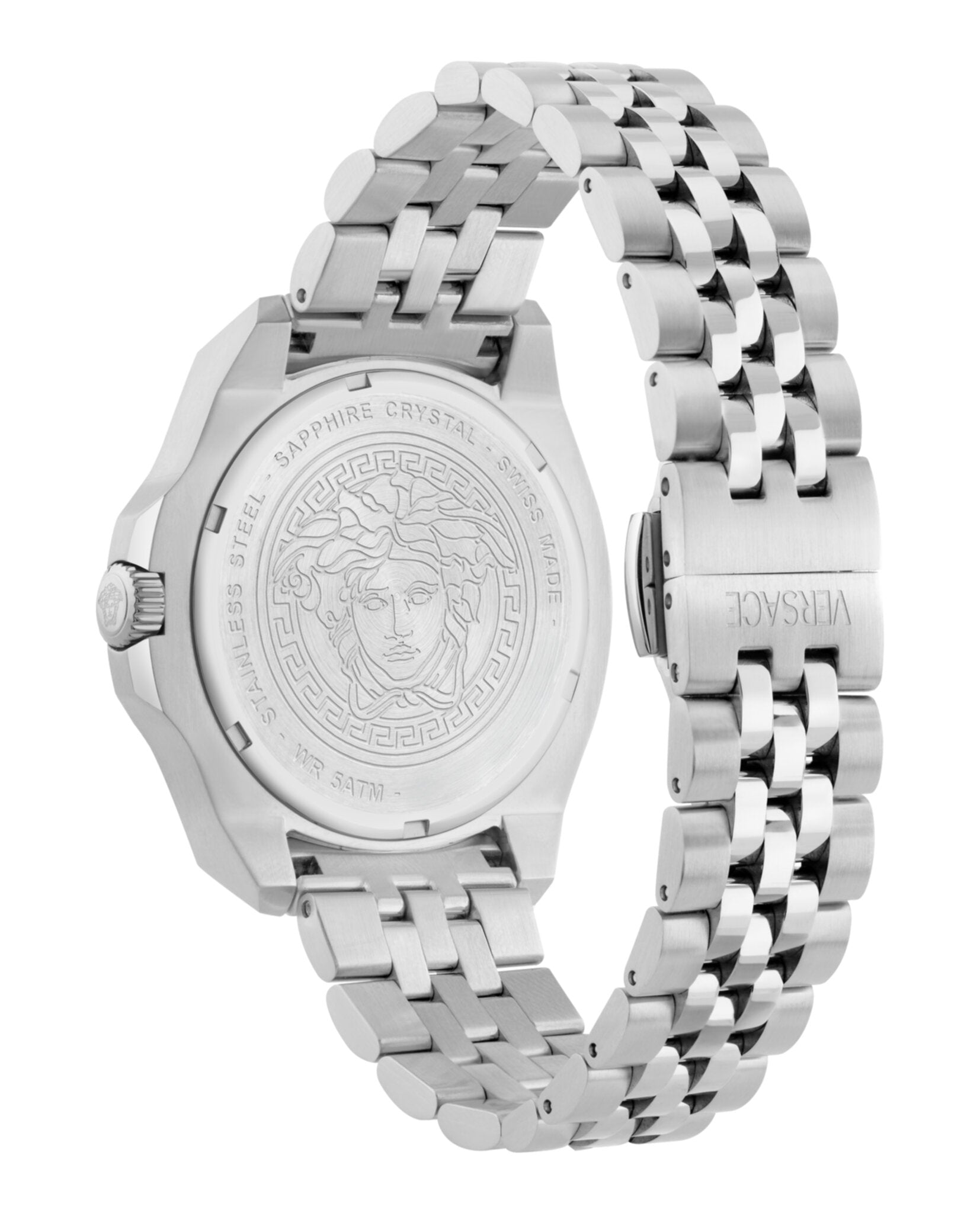Versace Versace Mens  Stainless Steel 42mm Bracelet Fashion Watch
