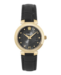 Versace Versace Womens  Gold 30mm Strap Fashion Watch
