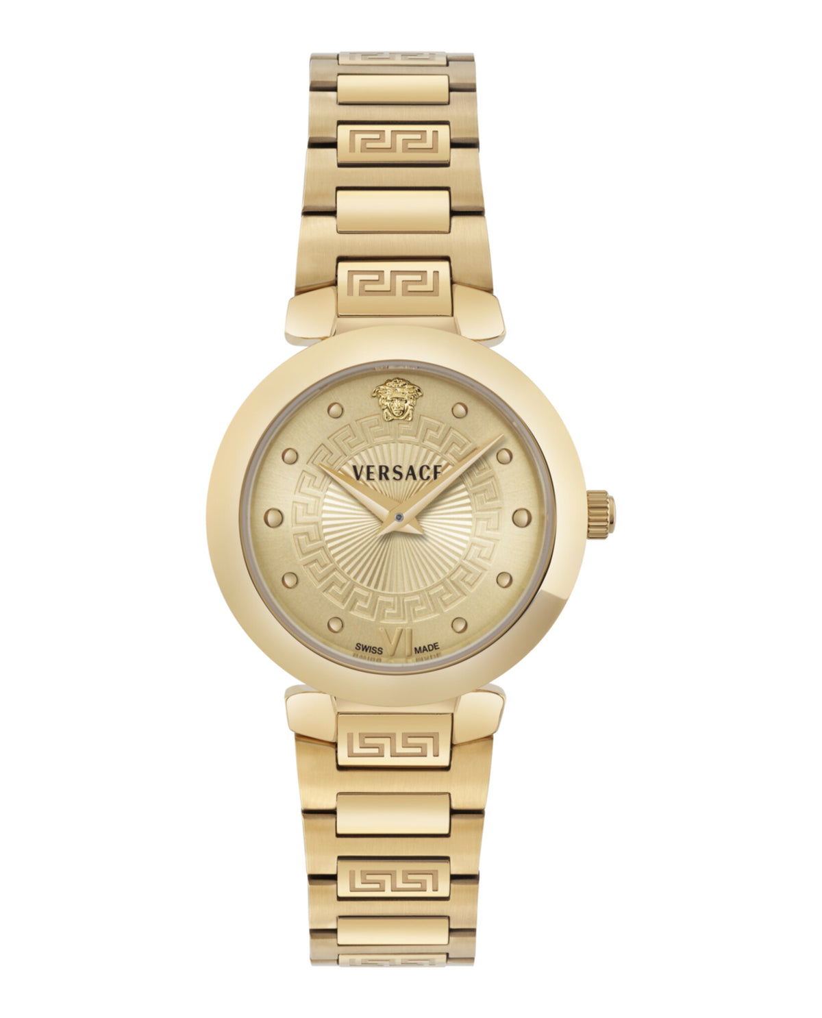 Versace Versace Womens  Gold 30mm Bracelet Fashion Watch