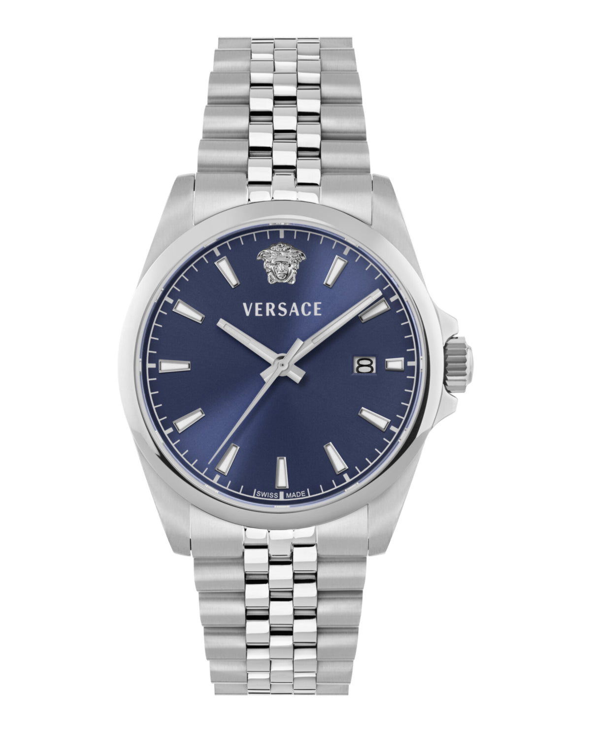 Versace Versace Mens  Stainless Steel 40mm Bracelet Fashion Watch