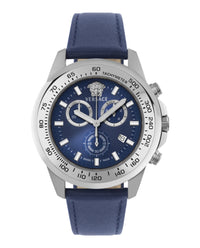 Versace Versace Mens  Stainless Steel 45mm Strap Fashion Watch