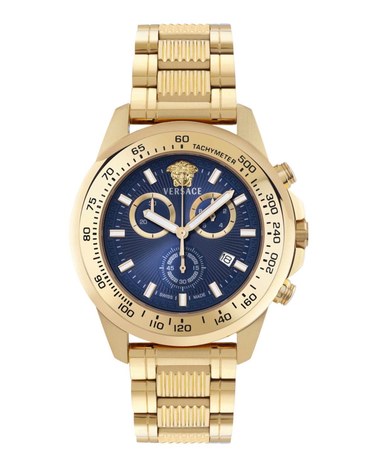 Versace Versace Mens  IP Yellow Gold 45mm Bracelet Fashion Watch