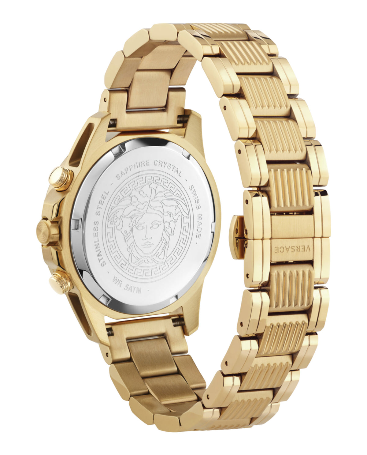Versace Versace Mens  IP Yellow Gold 45mm Bracelet Fashion Watch