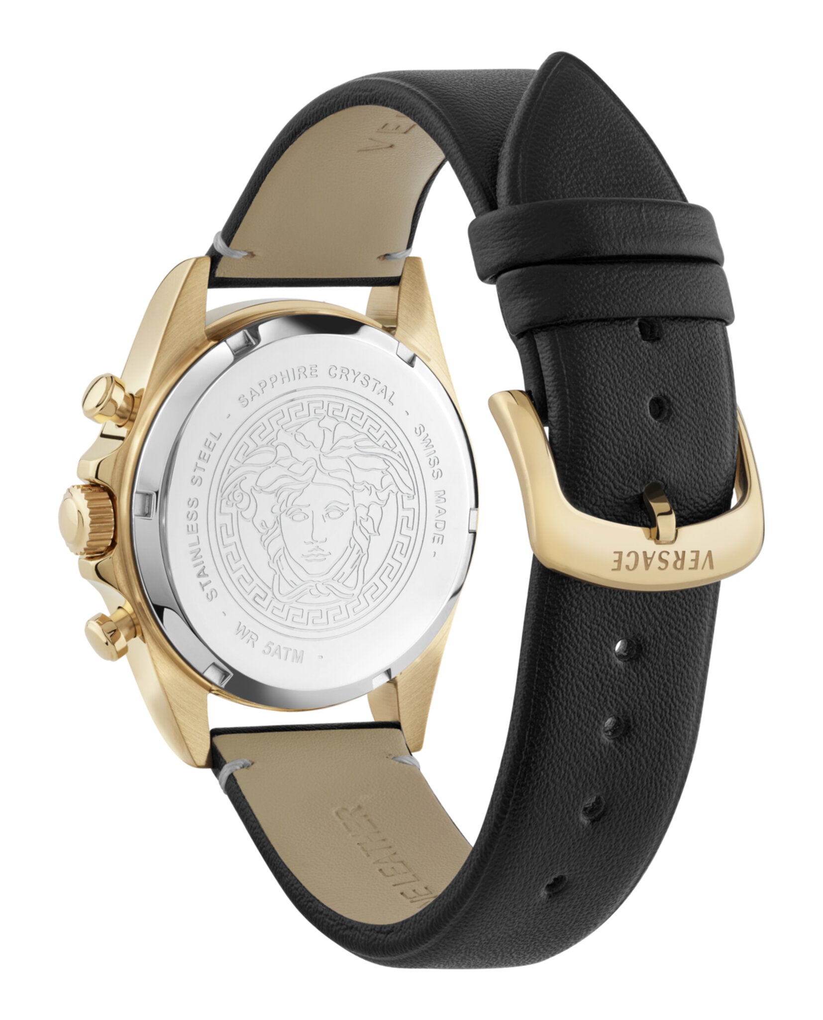 Versace Versace Mens  Gold 42mm Strap Fashion Watch