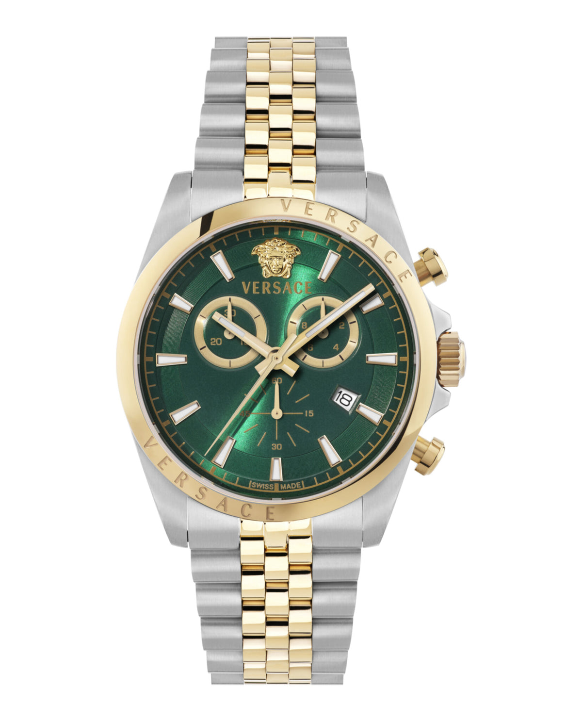 Versace Versace Mens  Two Tone 42mm Bracelet Fashion Watch