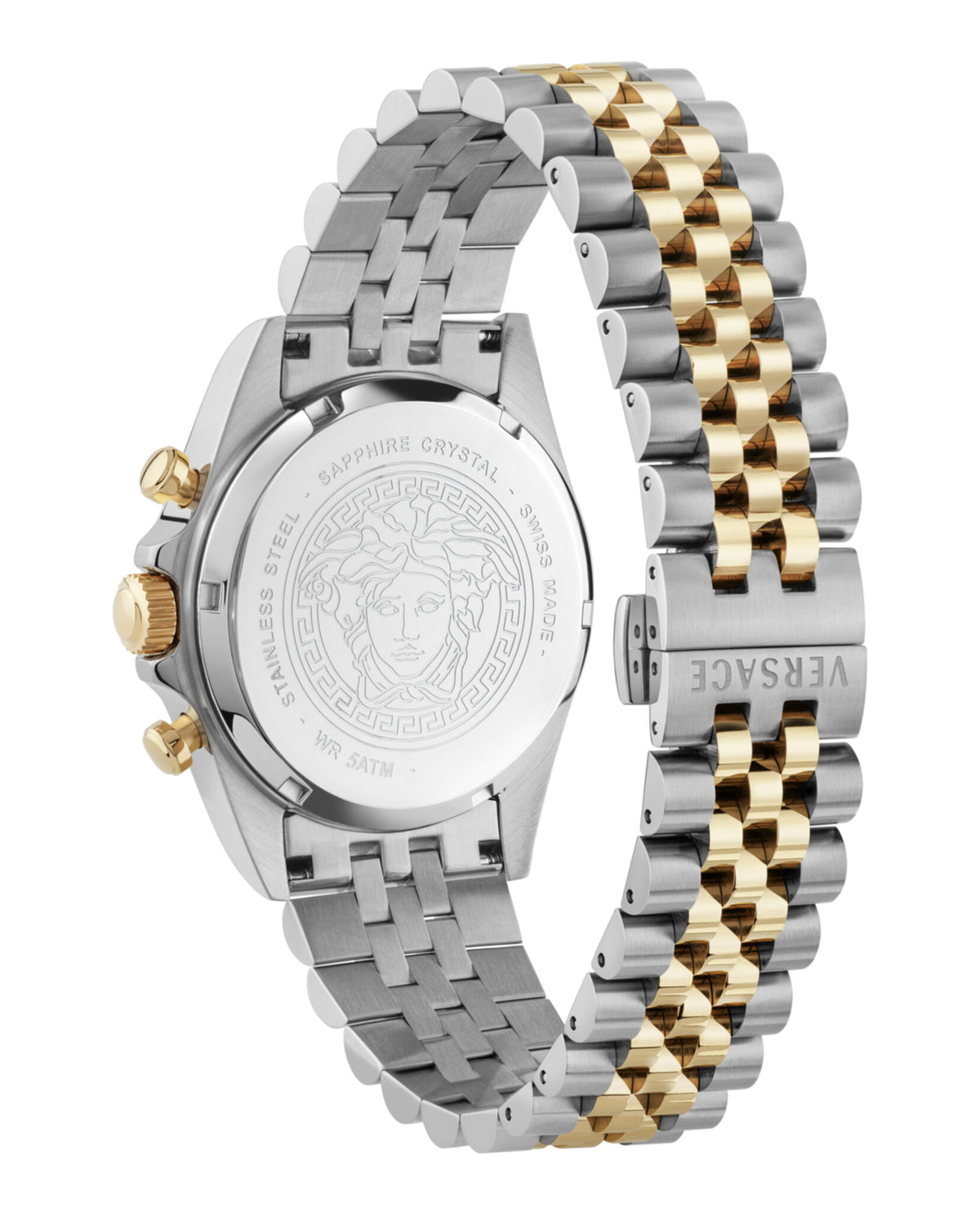Versace Versace Mens  Two Tone 42mm Bracelet Fashion Watch