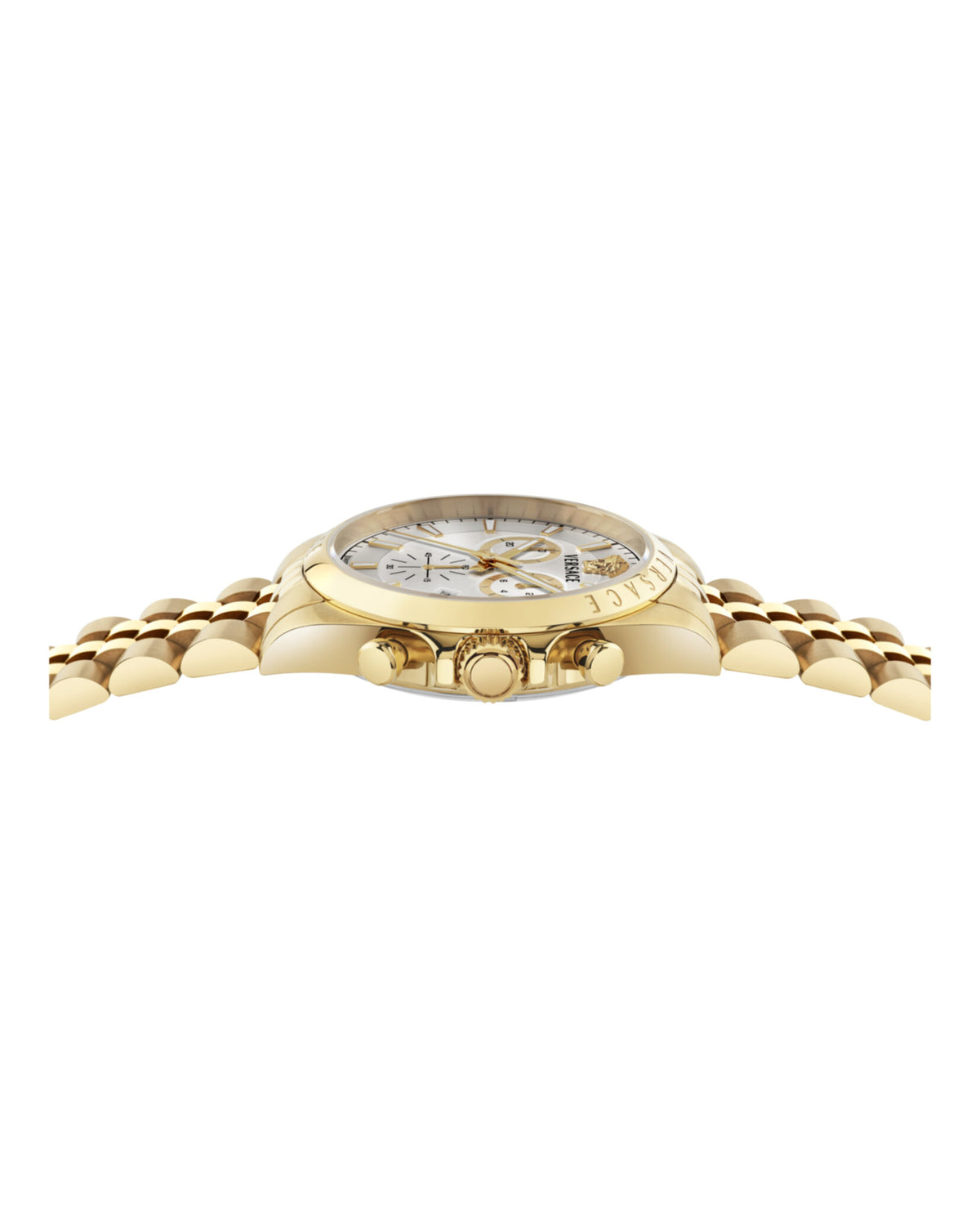 Versace Mens Gold 42mm Bracelet Fashion Watch