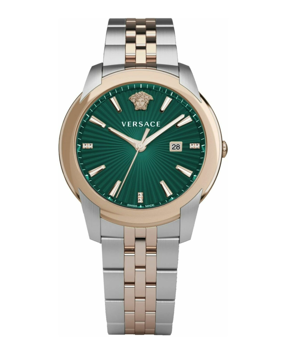 Versace Versace Mens  Two Tone 42mm Bracelet Fashion Watch