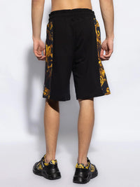 Versace Jeans Couture Black Baroque Shorts – Iconic Style