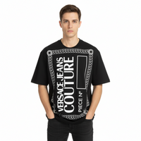 Versace Jeans Couture Black Graphic Logo T-Shirt – Statement Streetwear Edge-