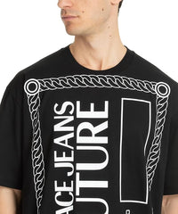 Versace Jeans Couture Black Graphic Logo T-Shirt – Statement Streetwear Edge-