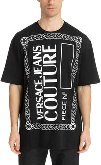 Versace Jeans Couture Black Graphic Logo T-Shirt – Statement Streetwear Edge-