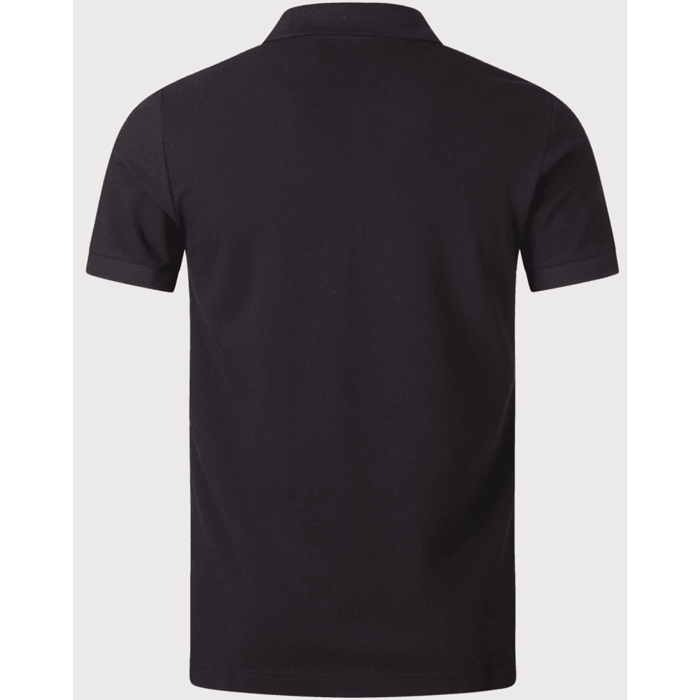 Versace Jeans Couture Men's Black Polo Shirt with Embroidered Medallion -