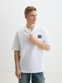 Versace Jeans Couture White Relaxed Polo Shirt – Effortless Minimalism -