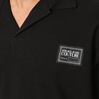 Versace Jeans Couture Black Relaxed Polo – Minimalist with Signature Patch-