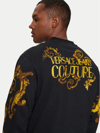 Versace Jeans Couture Black Baroque Print Sweatshirt-