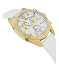 Versace Womens Greca Chrono 40mm Strap Fashion Watch