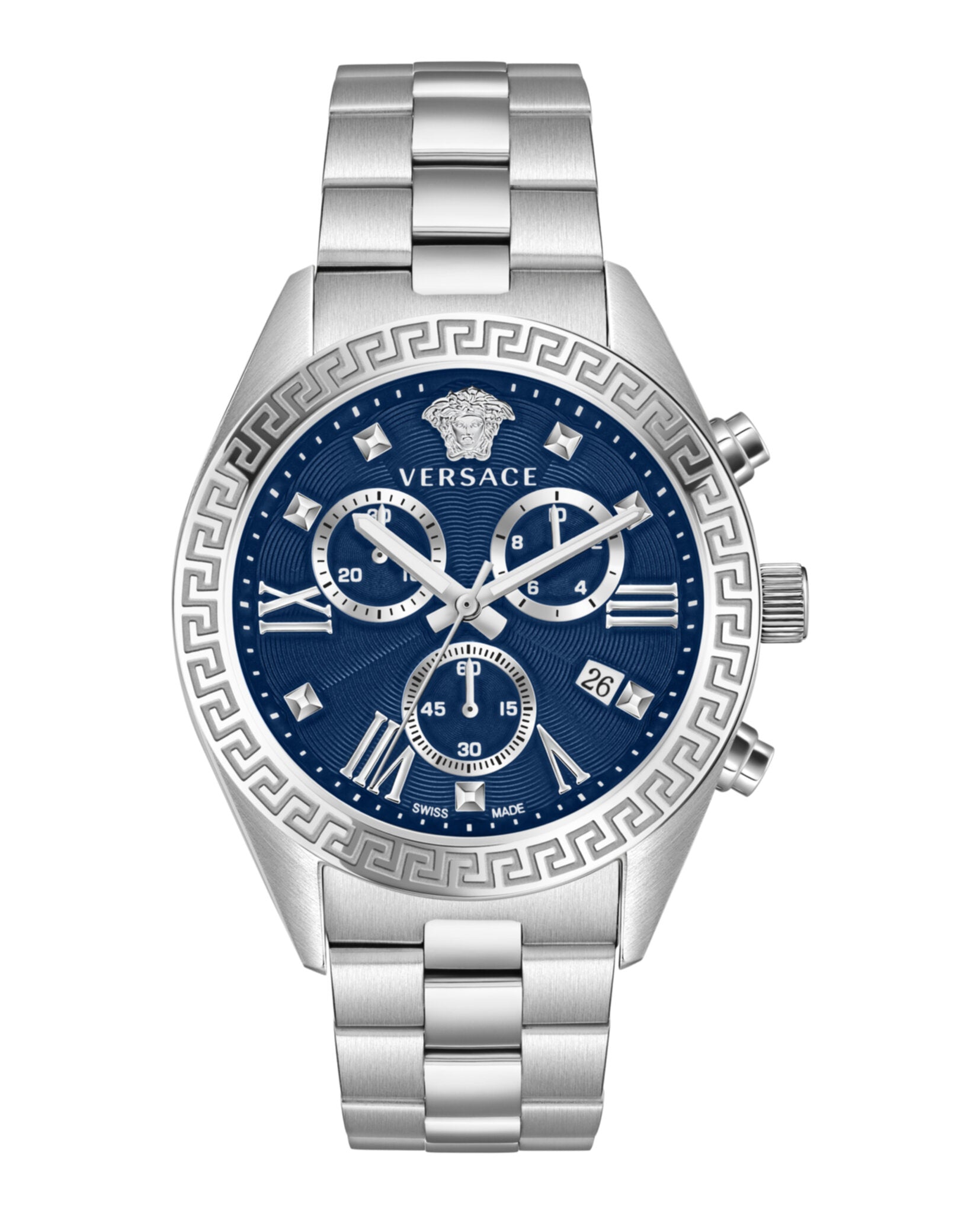 Versace Womens Greca Chrono  40mm Bracelet Fashion Watch