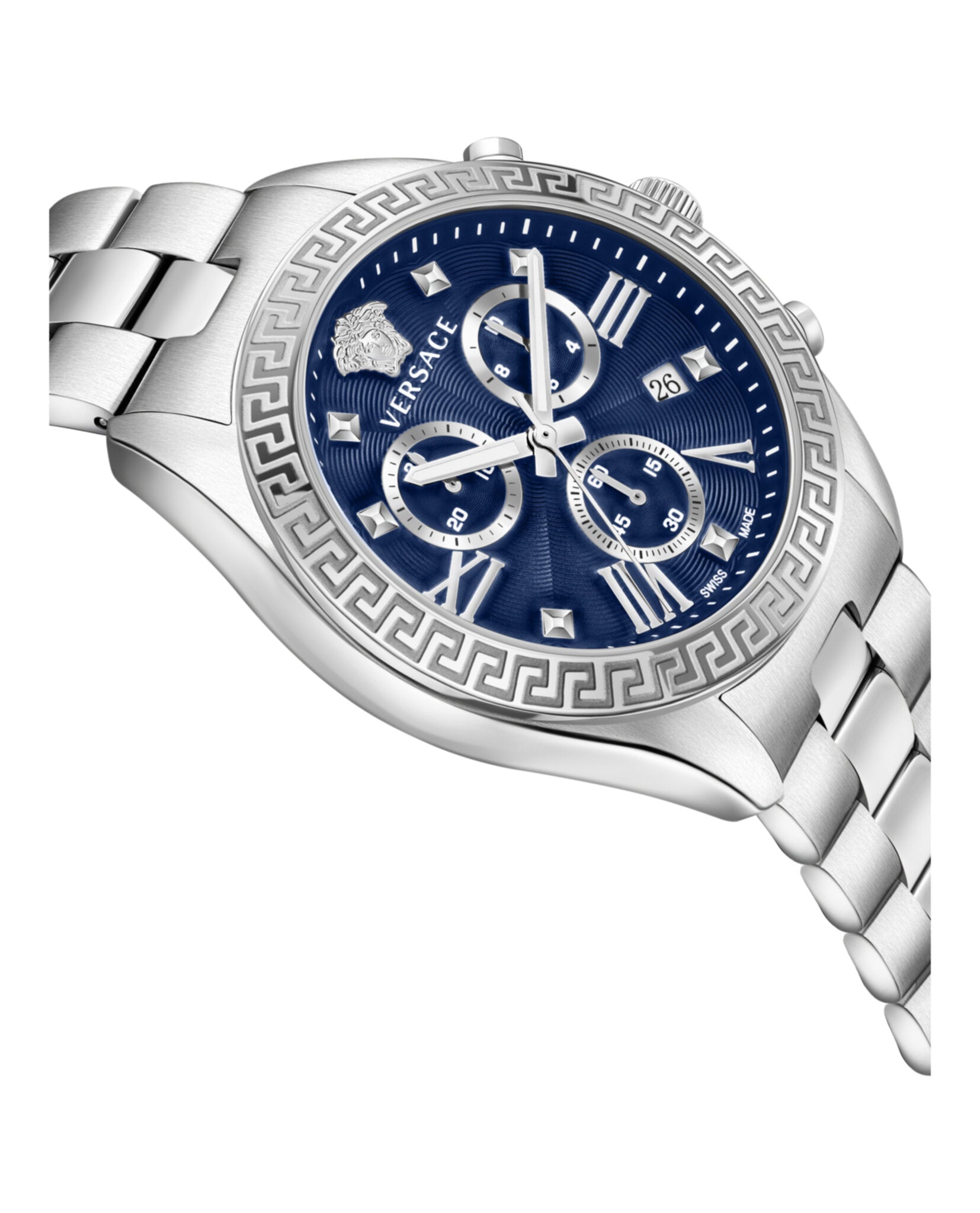 Versace Womens Greca Chrono  40mm Bracelet Fashion Watch