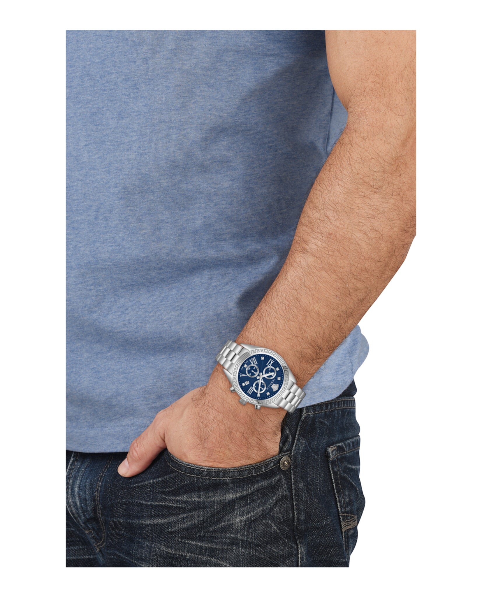 Versace Womens Greca Chrono  40mm Bracelet Fashion Watch
