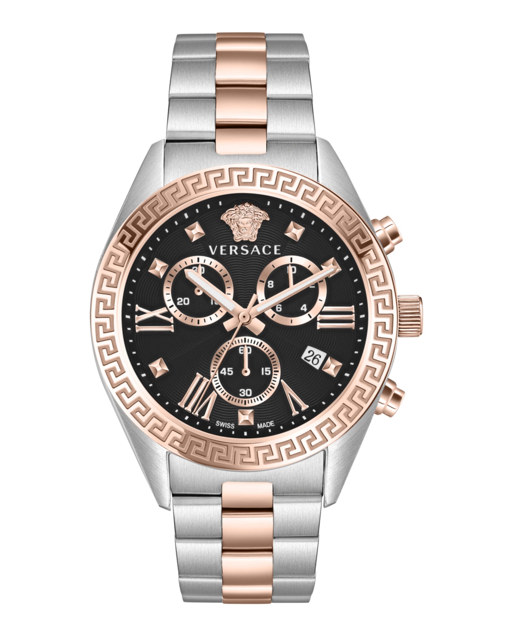 Versace Womens Greca Chrono  40mm Bracelet Fashion Watch