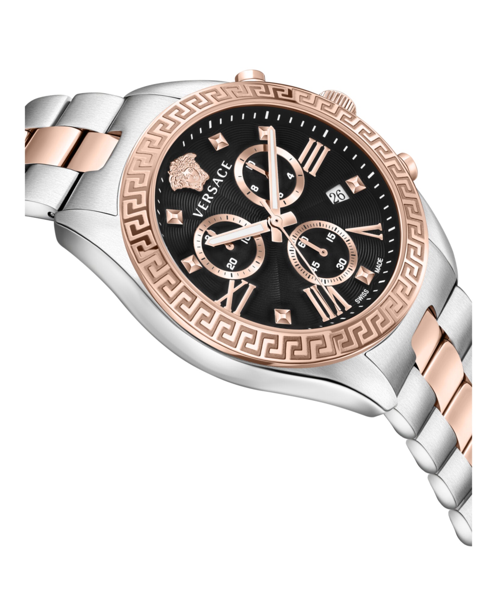 Versace Womens Greca Chrono  40mm Bracelet Fashion Watch