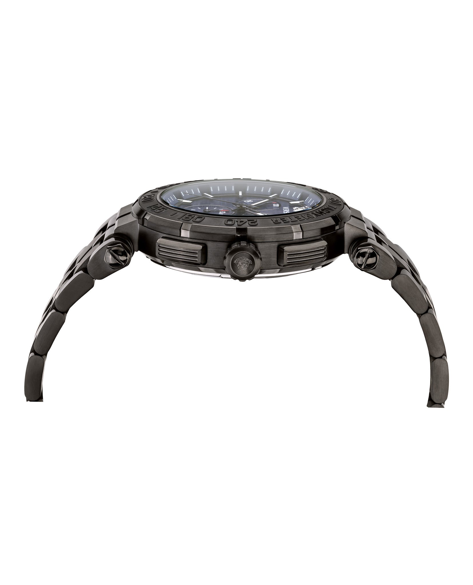 Versace Mens Greca Chrono IP Black 45mm Bracelet Fashion Watch