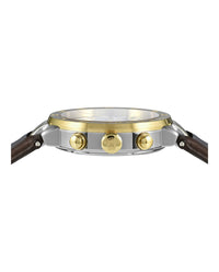 Versace Mens Two Tone 43mm Strap Fashion Watch
