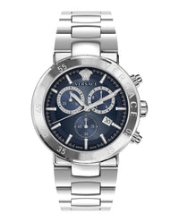 Versace Versace Mens  Stainless Steel 43mm Bracelet Fashion Watch