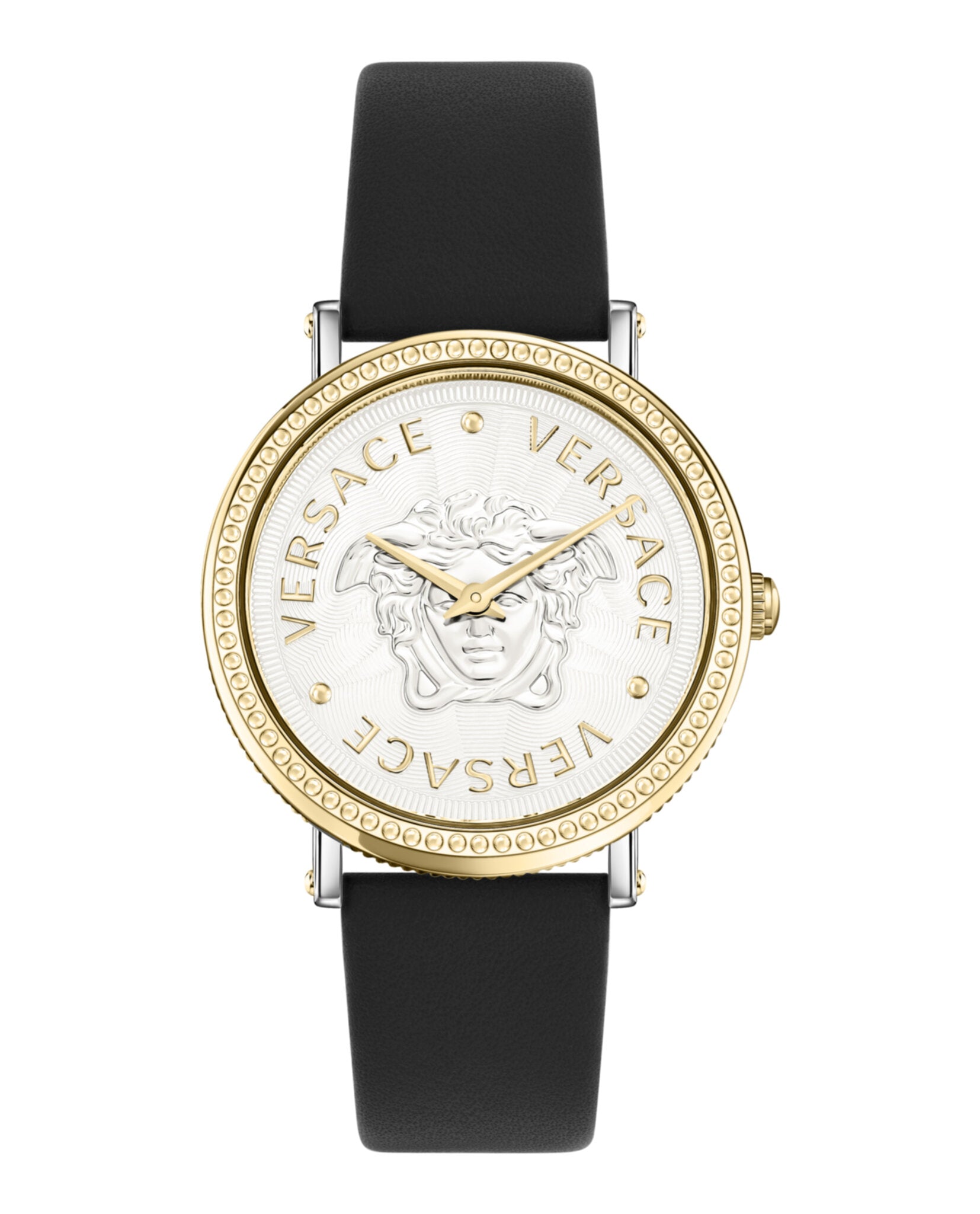 Versace Womens Two Tone 37mm Strap Fashion Watch