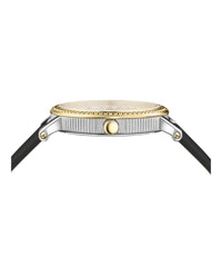 Versace Womens Two Tone 37mm Strap Fashion Watch
